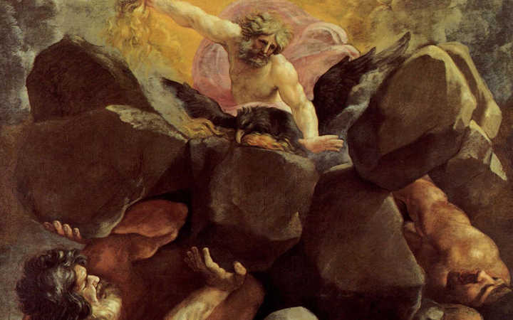 Борьба Зевса с гигантами. Гвидо Рени Борьба Зевса с гигантами. Гвидо Рени