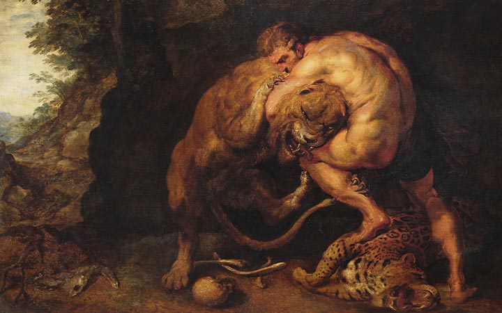 Геракл и Немейский лев. Питер Пауль Рубенс