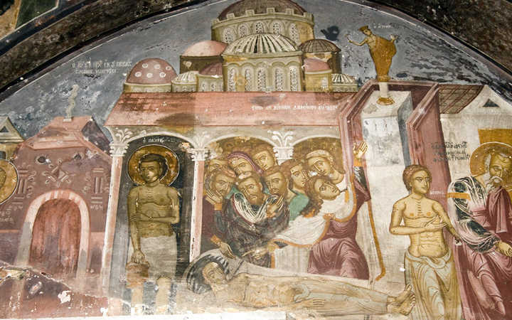 Фреска в монастыре Иоанна Богослова