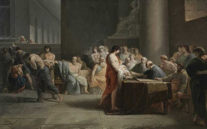 «Отбор детей в Спарте». Жан-Пьер Сен-Урс (1785 г.)