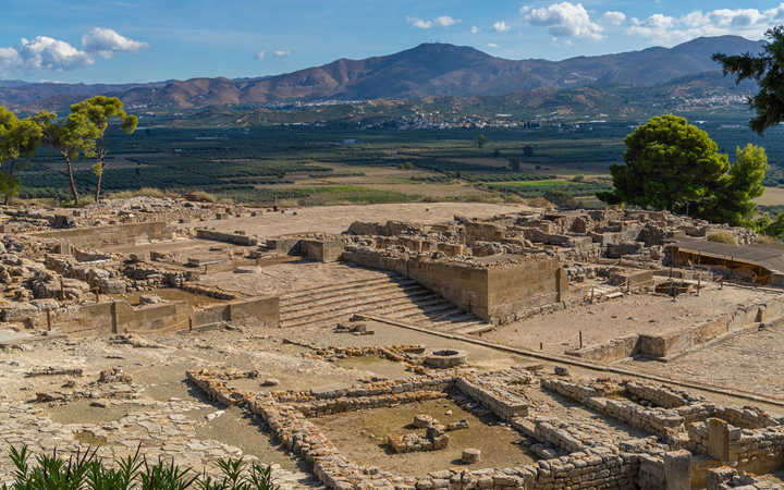 Ruins of the Phaistos Minoan Palace and village
