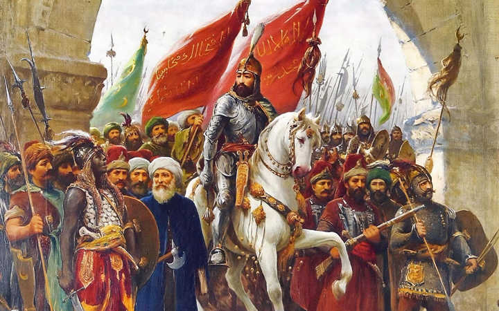 Мехмед въезжает в город на белом коне. Фаусто Зонаро