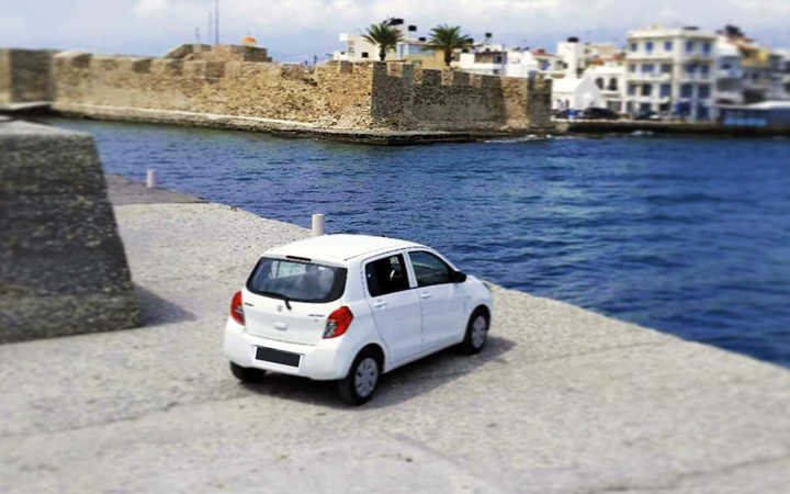 Drive Now. Car rental, Crete