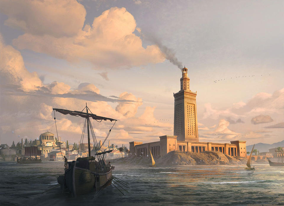 Александрийский маяк, цифровая репродукция