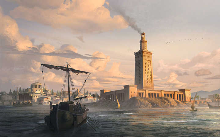 Александрийский маяк, цифровая репродукция