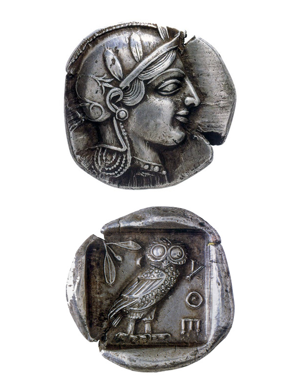 Серебряная тетрадрахма Афин (440 - 420 гг. до н.э.)