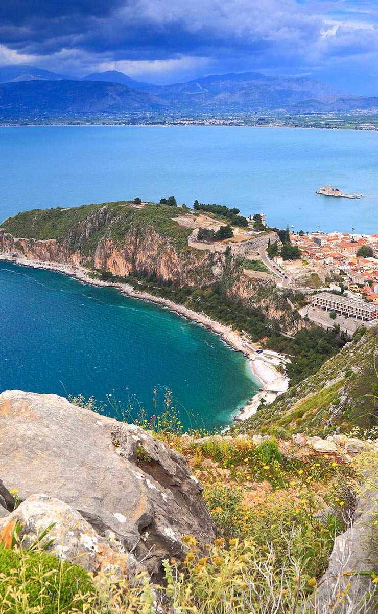 View of Nafplion from the fortress of Palamidi